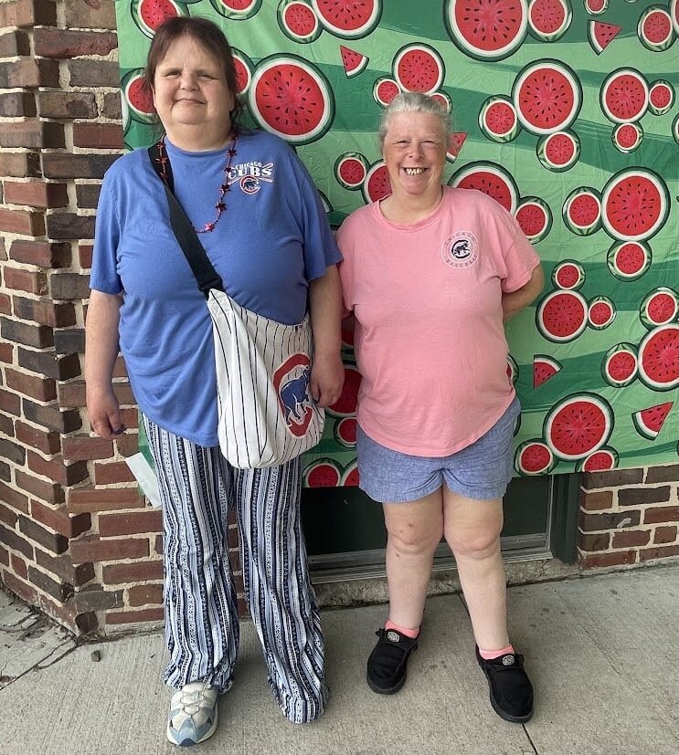 OH clients smiling together at the Watermelon Explosion event