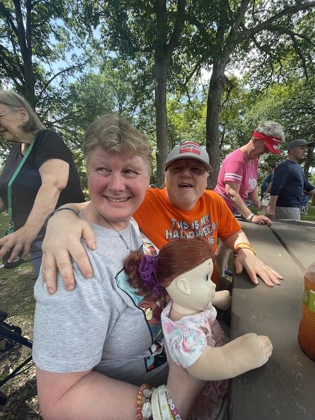 OH clients enjoying a fun moment together at the Watermelon Explosion event.